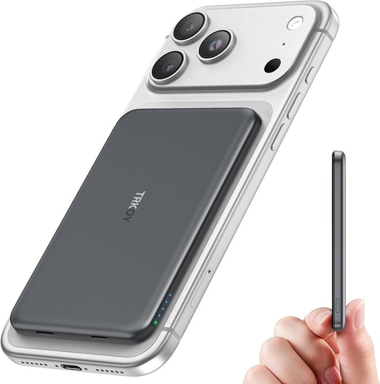 MagSafe Powerbank 5000mAh – Trådløs & Magnetisk (Ultratynn)