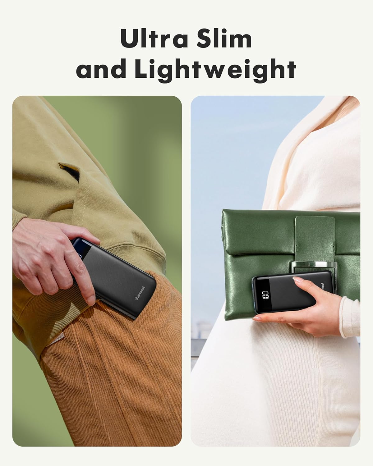 INIU Powerbank 10000mAh – 45W Hurtiglading (Ultratynn)
