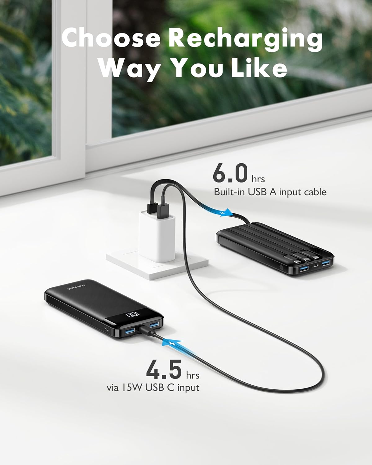 INIU Powerbank 10000mAh – 45W Hurtiglading (Ultratynn)